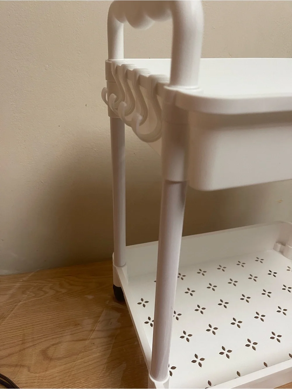 White Rolling Utility Cart - 2-Tier